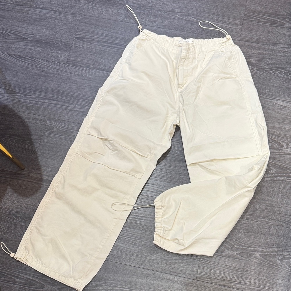 Mango Women's Cream Cargo Pants